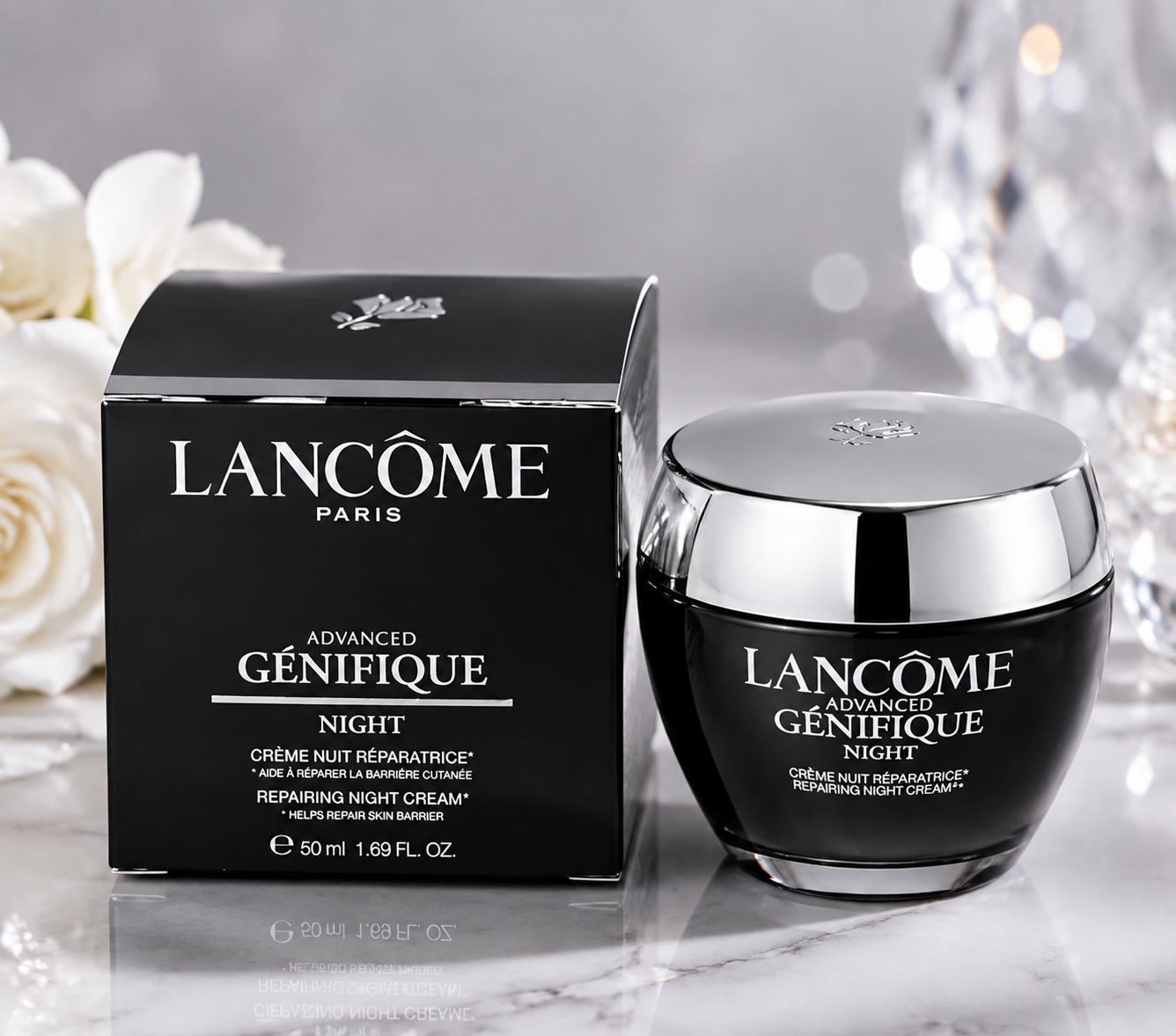 Lancôme Advanced Génifique Night Repairing Cream – Anti-Aging Hydrating Night Cream 50ml