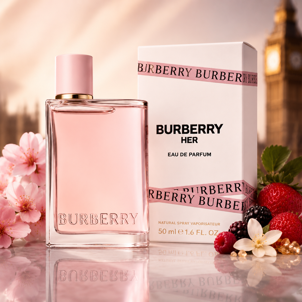 Burberry Her Eau de Parfum for Women 1.6 fl oz (50 ml) – Floral Fruity Luxury Fragrance