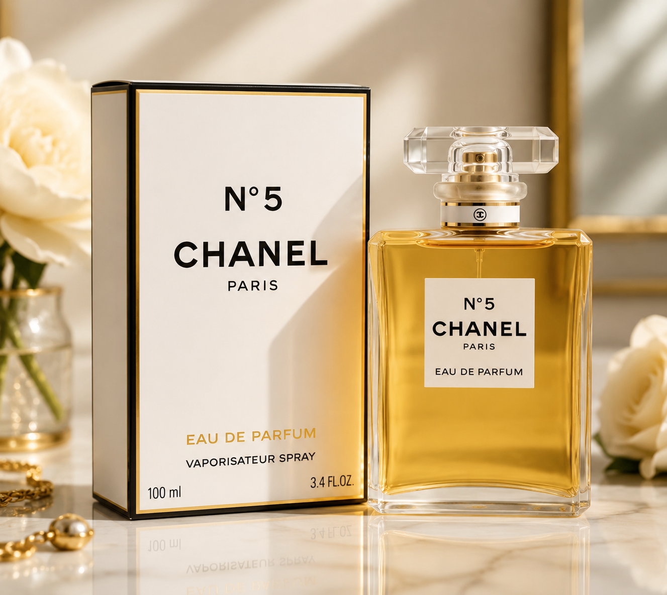 Chanel No. 5 Eau de Parfum Spray 100ml (3.4 Fl Oz) – Luxury Women’s Fragrance