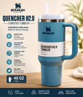 Stanley Quencher H2.0 FlowState Tumbler with Handle – 40 oz Insulated Stainless Steel Travel Cup