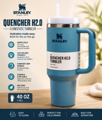 Stanley Quencher H2.0 FlowState Tumbler with Handle – 40 oz Insulated Stainless Steel Travel Cup