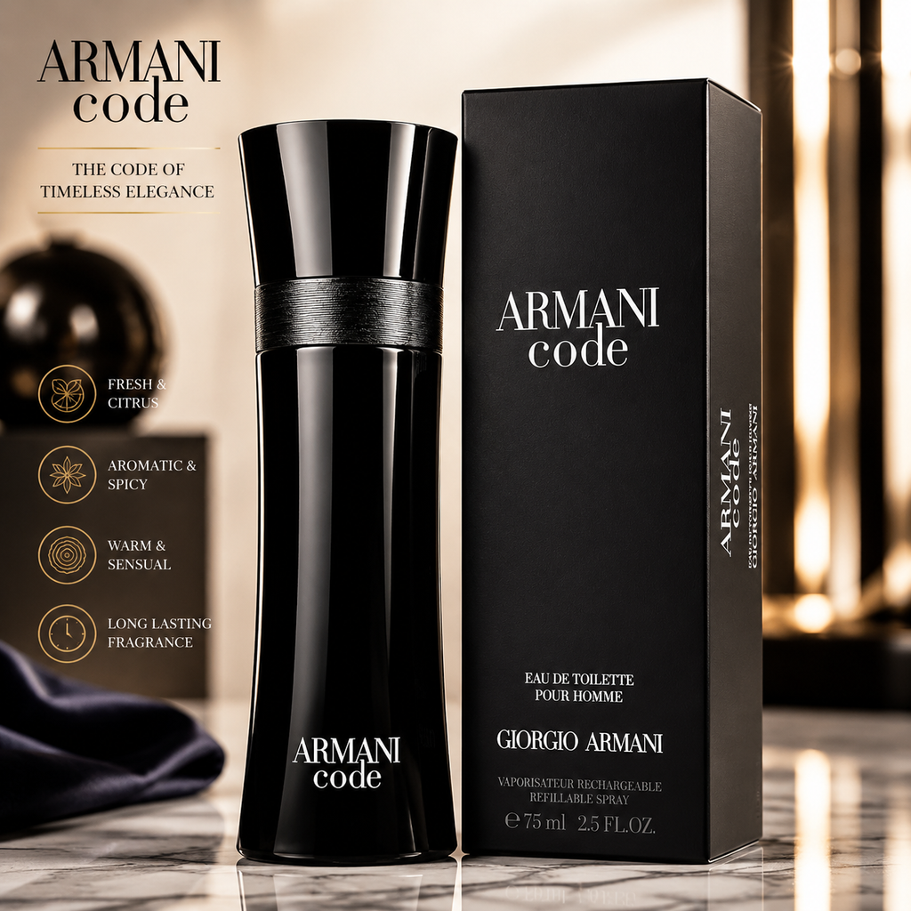 Giorgio Armani Code Eau de Toilette for Men – 75ml Luxury Fragrance