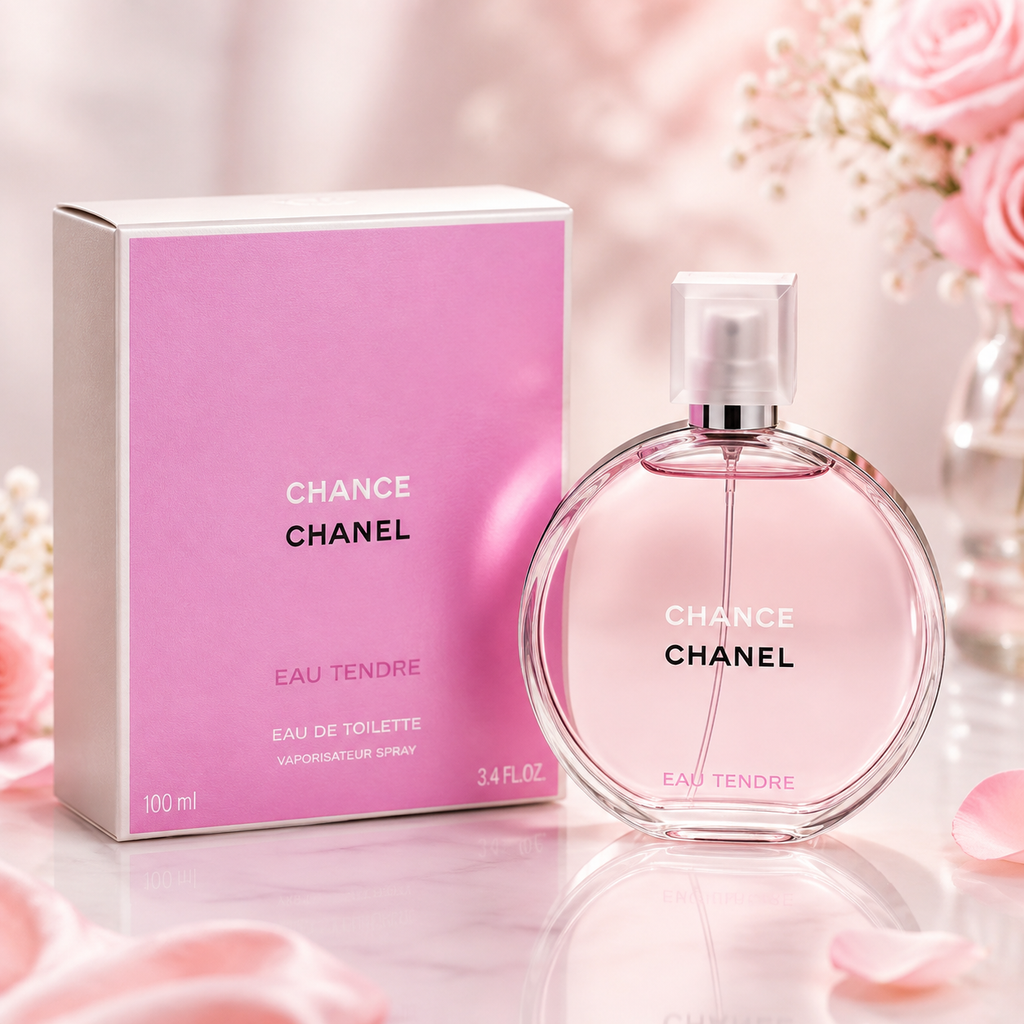 Chanel Chance Eau Tendre Eau de Toilette Women’s Perfume Spray – Floral Fresh Fragrance 3.4 oz (100ml)