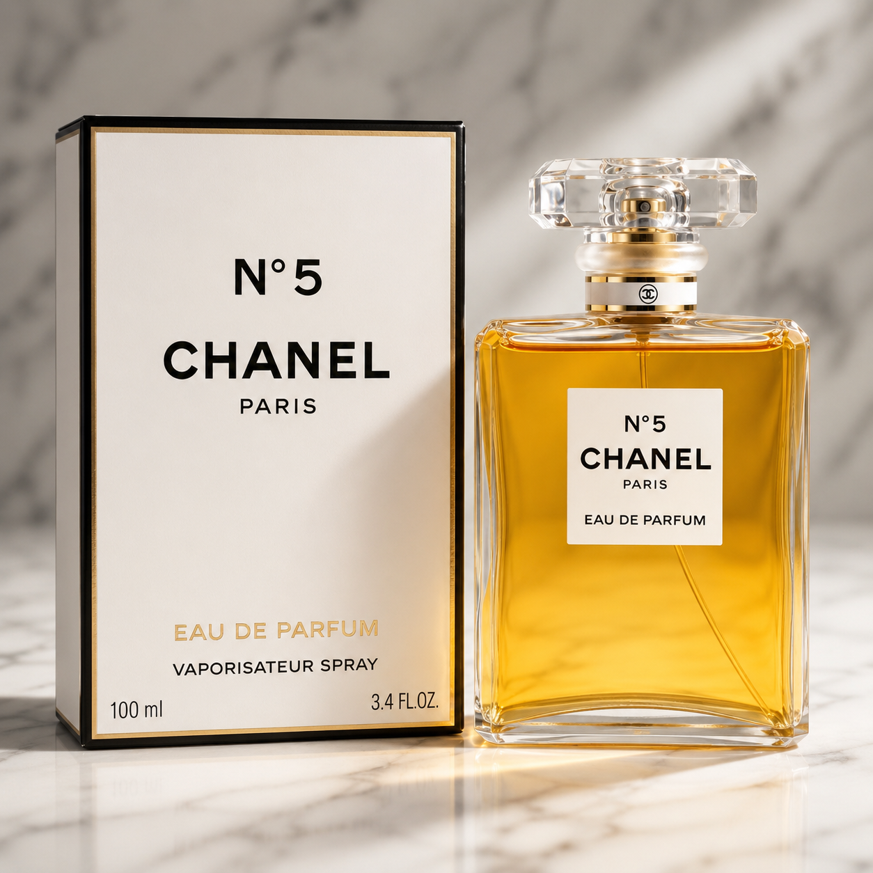 CHANEL N°5 Eau de Parfum Spray for Women – 3.4 FL OZ / 100 ml