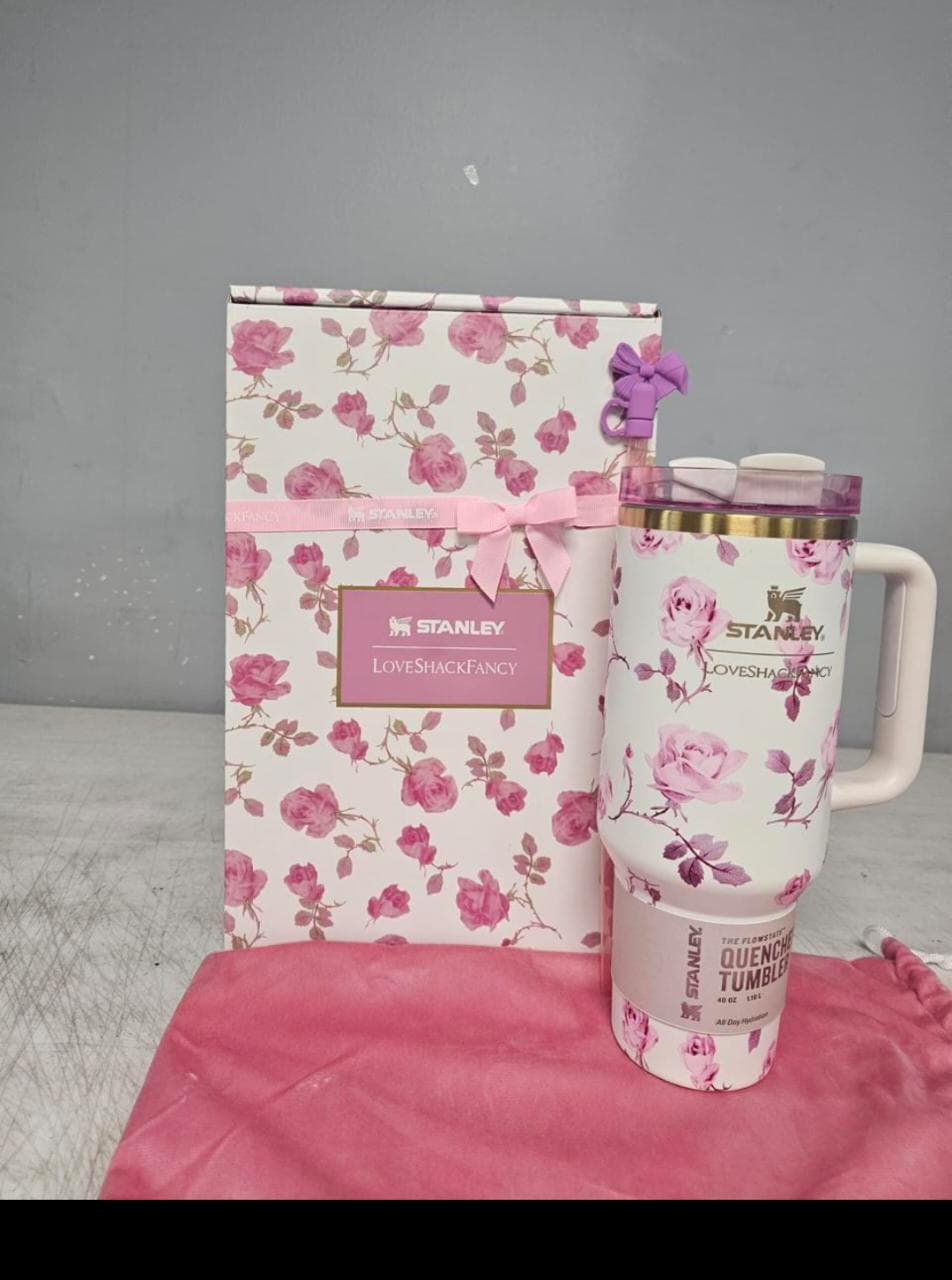 Stanley Quencher H2.0 FlowState 40oz Tumbler LoveShackFancy Floral Edition with Gift Box