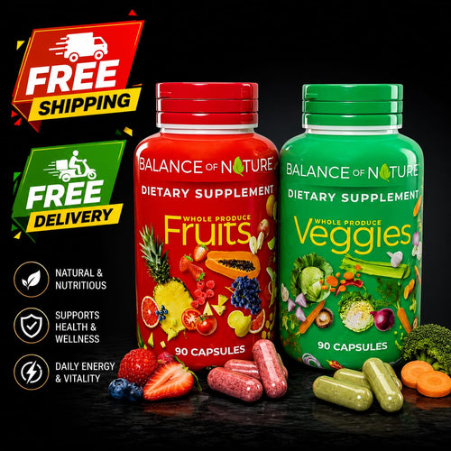 Balance of Nature Fruits & Veggies Capsules – Whole Food Dietary Supplement 90 Capsules