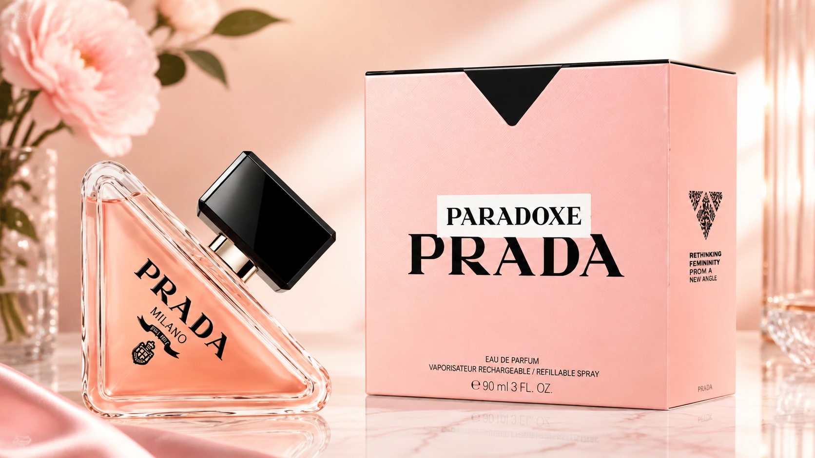Prada Paradoxe Eau de Parfum for Women – Floral Amber Luxury Fragrance 90ml