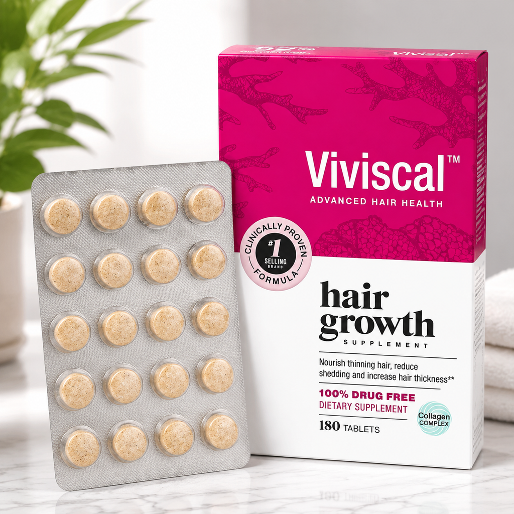 Viviscal Hair Growth Supplement Tablets – Advanced Hair Health Formula with Collagen Complex (180 Tablets)
