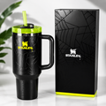 Stanley Quencher Style Insulated Tumbler with Handle & Straw – Premium Travel Water Cup