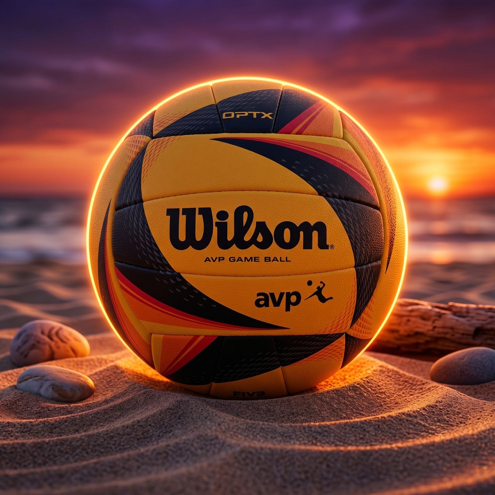 Wilson AVP Game Volleyball – Premium Outdoor Beach Volleyball Ball for Professional & Recreational Play