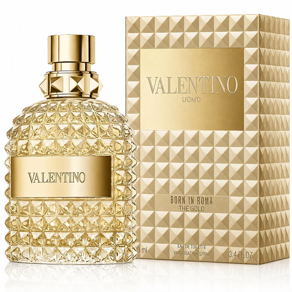Valentino Uomo Born In Roma The Gold Eau de Toilette for Men – 3.4 FL OZ / 100 ml